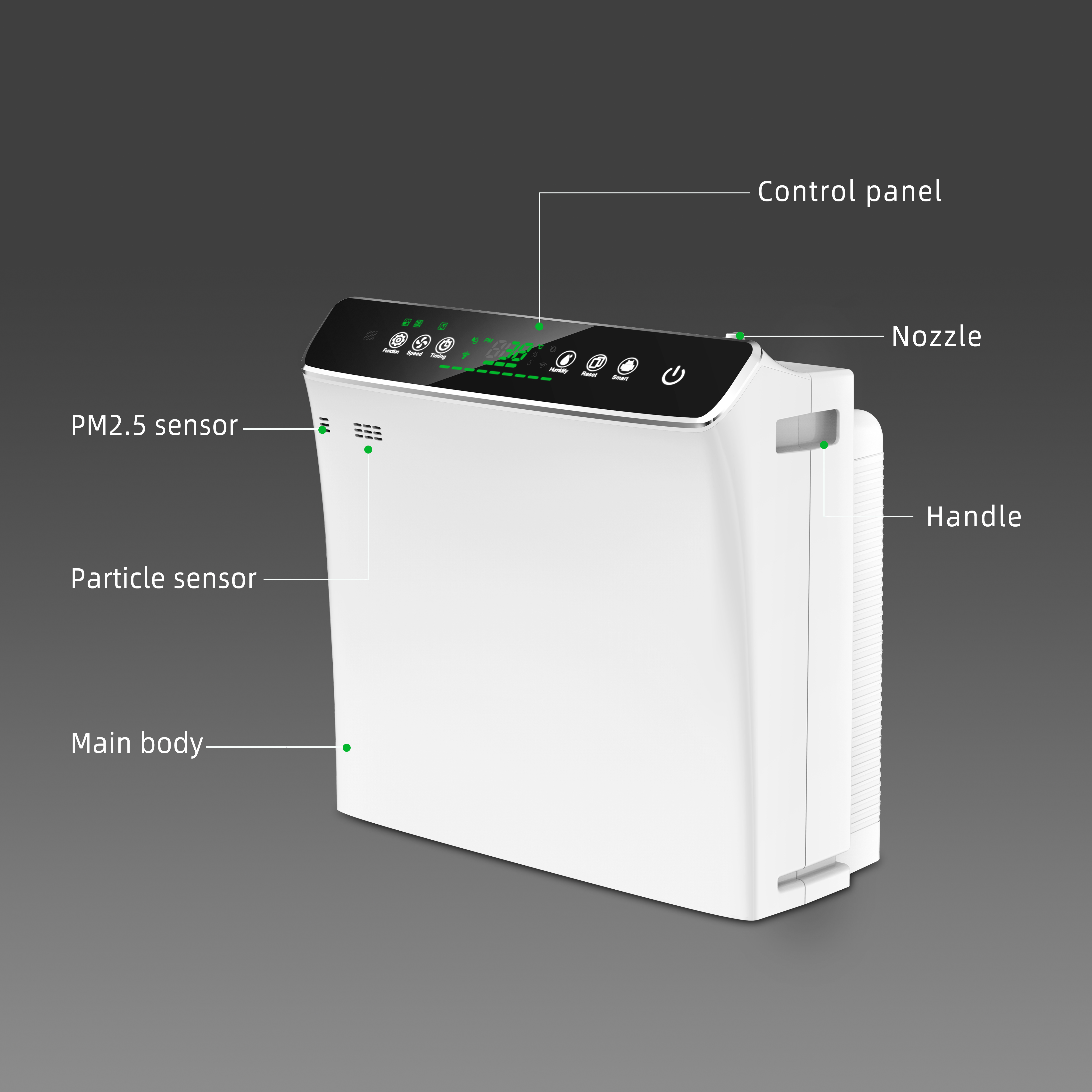 New Design Home Table Air Purifier with Humidifier