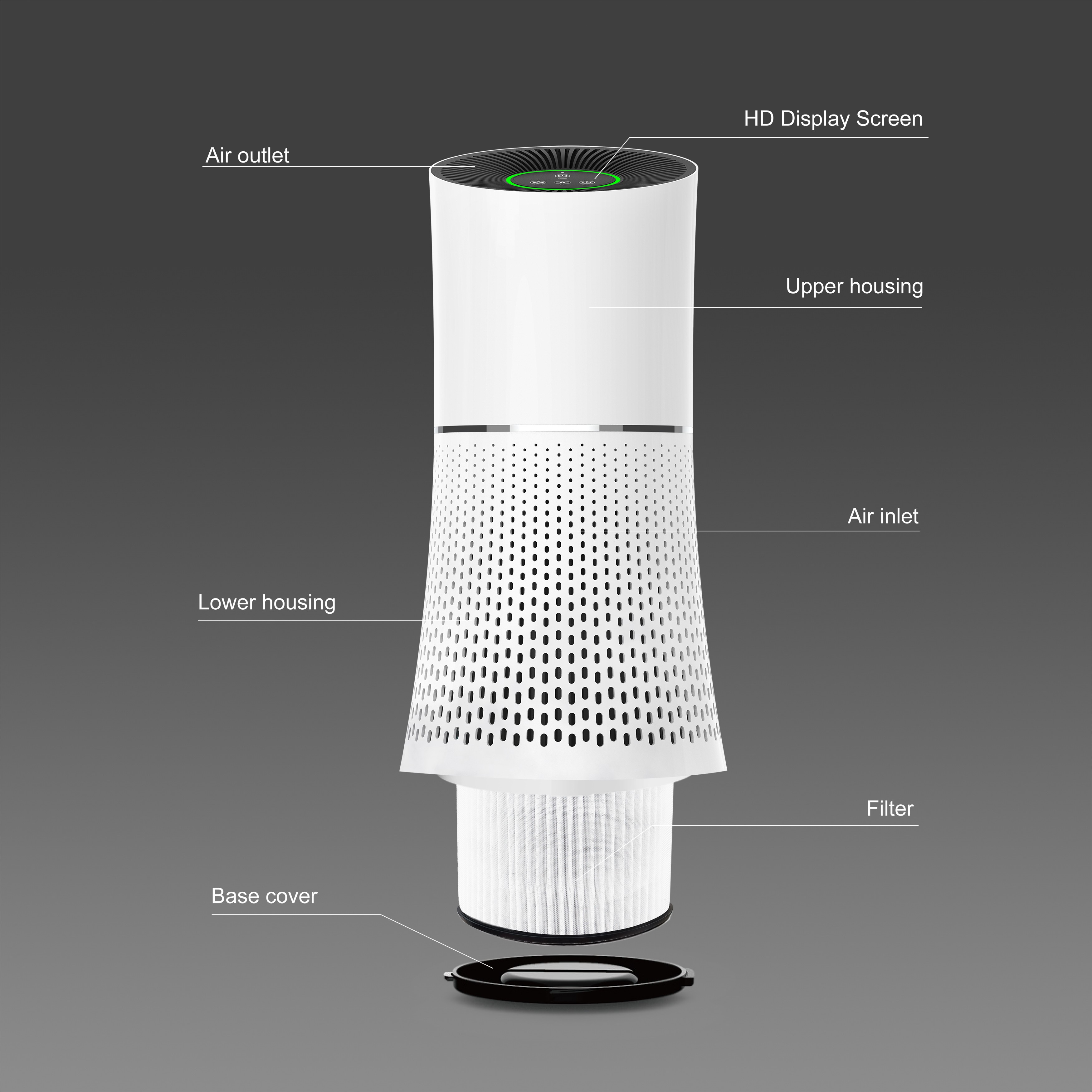 Electrical Pm2.5 Hotel Desktop Air Purifier