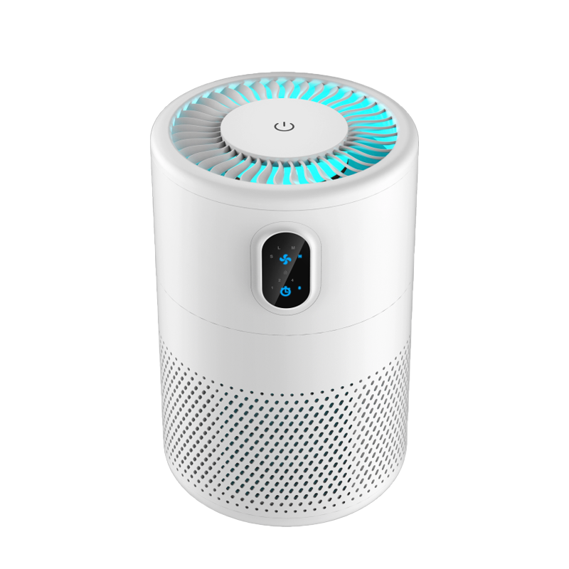 Portable ABS Composite Desktop Air Purifier with Night Light