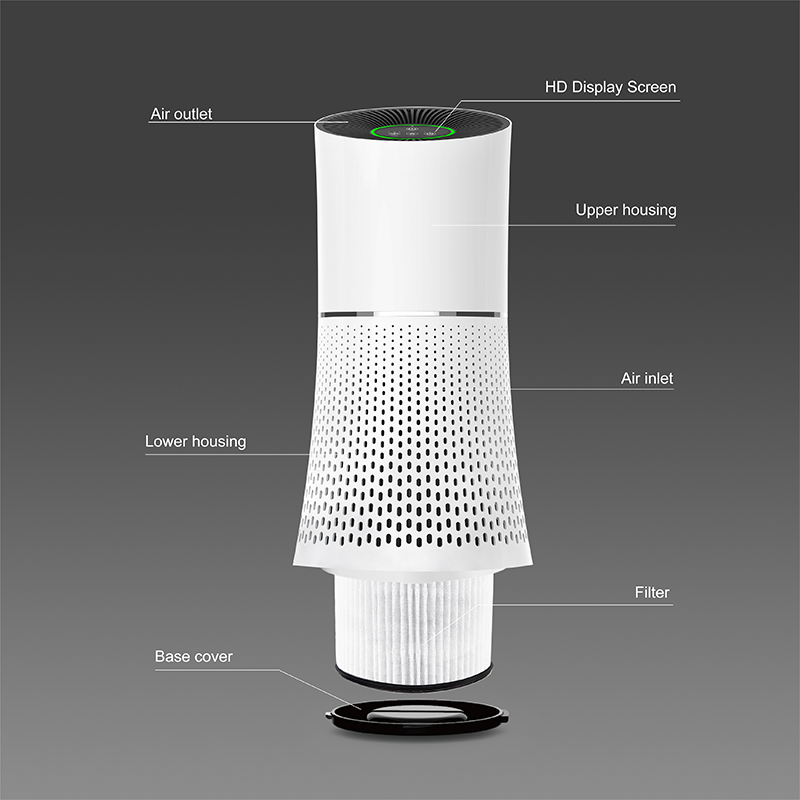 PM2.5 laser sensor Smart UV Ionizer HEPA Air Purifier